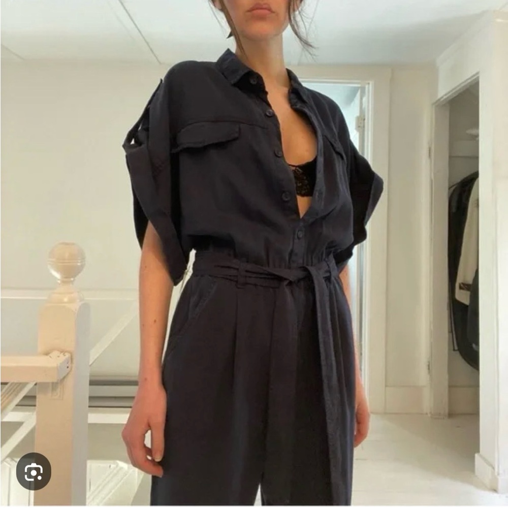 Young Fabulous and Broke Aviator navy blue jumpsuit with dolman sleeves - Picture 4 of 15